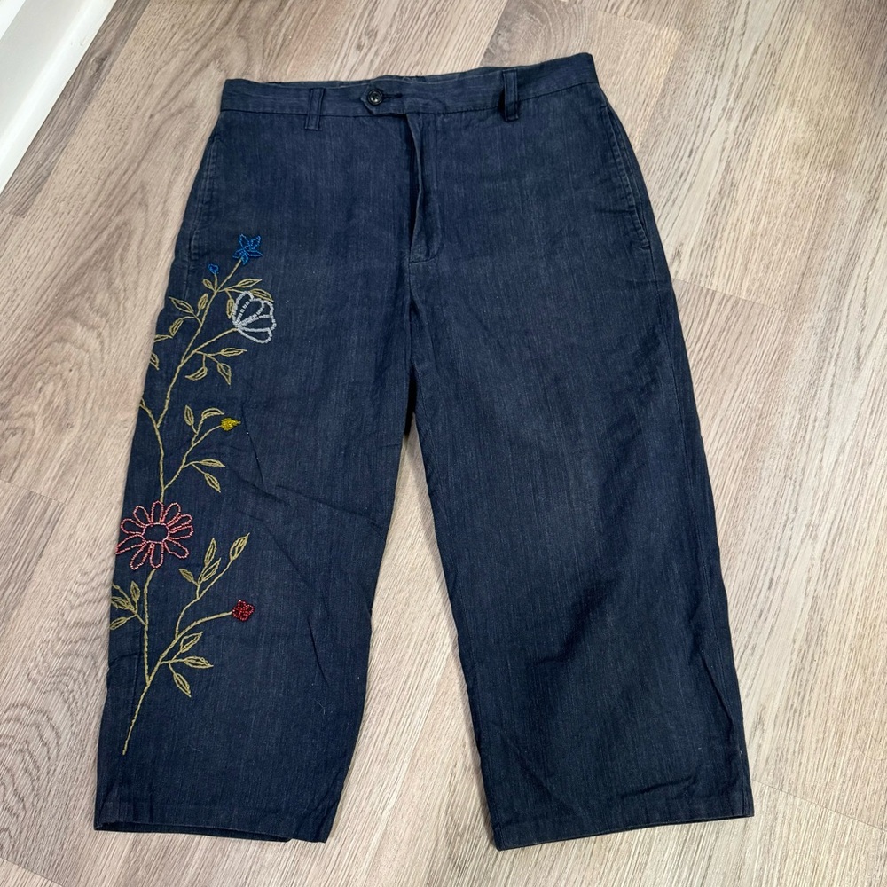 Calvin Klein dark denim capris